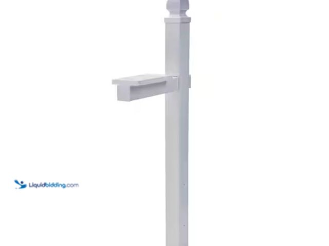 Lot 49-1624768 - Architectural Mailboxes Whitley Plastic, Crossarm, Convertible Mailbox Post, White Model # WP000WAM,...