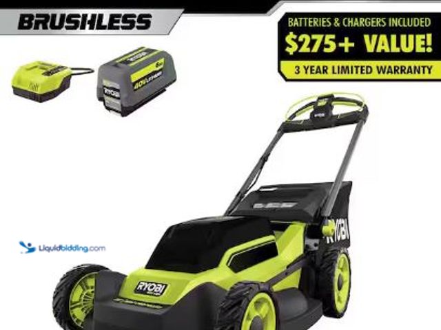Lot 49-1517029 - RYOBI
40V HP Brushless 20 in. Cordless Electric Battery Walk Behind Self-Propelled Lawn Mower with ...