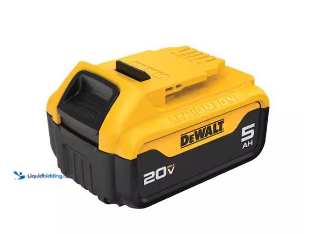 Lot 49-1624496 - DEWALT 20V MAX Premium Lithium-Ion 5.0Ah Battery Pack Model # DCB205, Used, Powers On  Ref#PA0703