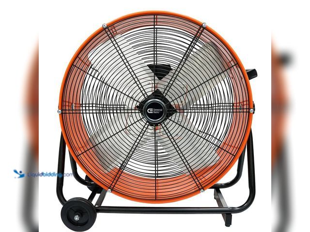 Lot 49-5410473 - Commercial Electric 24 in. 2-Speed Heavy Duty Tilt Drum Fan. [Model # SFDC6-600CT0-4] Used