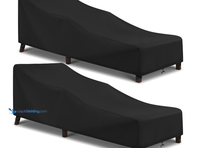 Lot 49-1516889 - Waterproof Patio Chaise Lounge Cover, 2 Pack of Pool Lounge Chair Covers for Outside Stackable Cushi...
