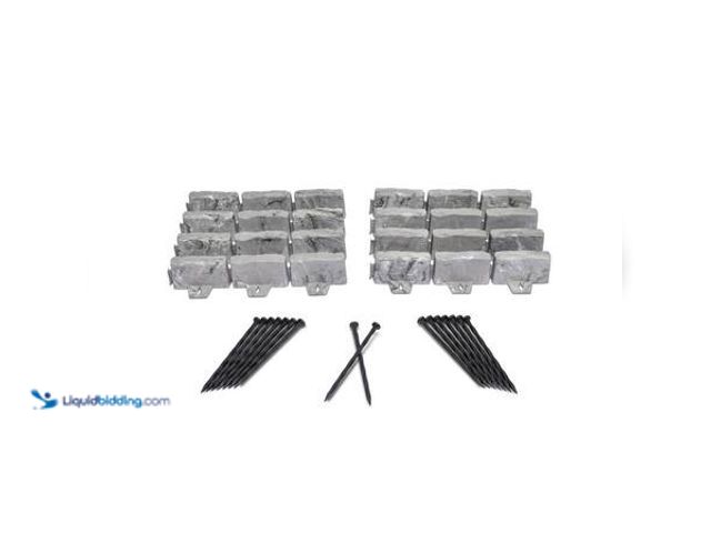 Lot 49-5548994 - QTY 2 - Vigoro 10 ft. L x 2.7 in. H Decorative Faux Stone Dark Gray Plastic No-Dig Landscape Edging ...