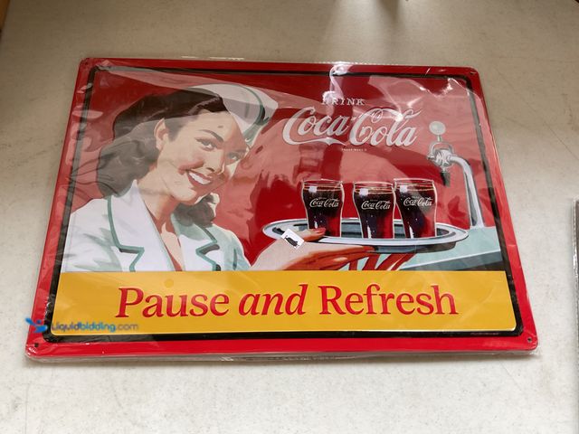 Lot 49-3503743 - Metal Sign NEW METAL COLLECTOR SIGN “COCA-COLA” MEASURES APPROXIMATELY 12 INCH BY 16 INCH