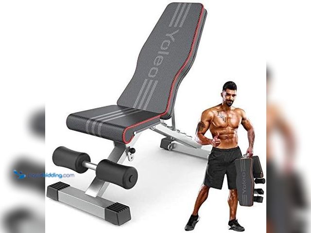 Lot 49-5554293 - Yoleo Weight Bench Adjustable/Foldable Strength Training Bench, Utility Incline/Decline Workout Equi...