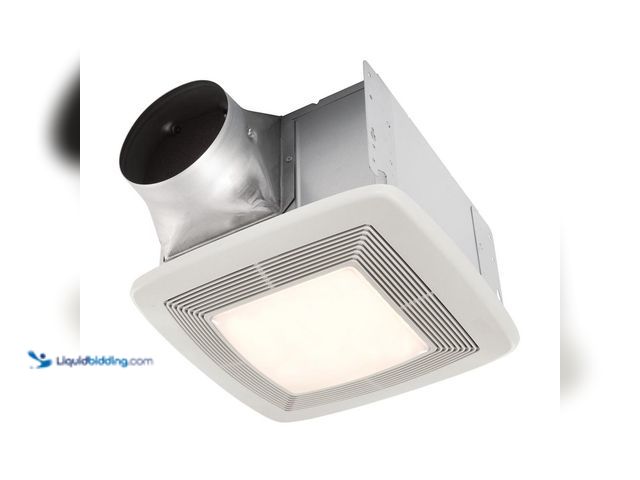 Lot 49-5453362 - Broan-NuTone QT Series Quiet 130 CFM Ceiling Bathroom Exhaust Fan with Light and Night Light, 1.5 So...