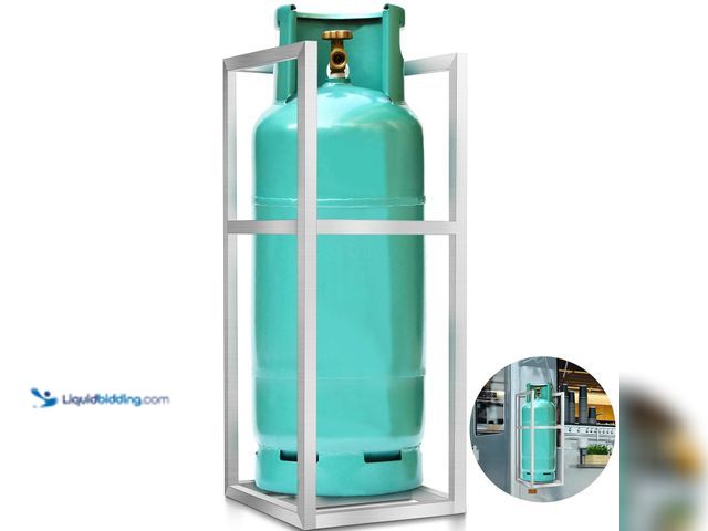 Lot 49-5408504 - 100lb Cylinder Capacity Propane Tank Holder 44 x 17 x 17 Inches Propane Storage Cage Gas Can Storage...