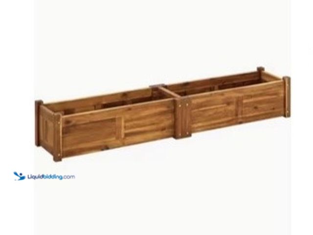 Lot 49-1836748 - 5 Feet Long Raised Wood Garden Bed. Durable fir wood with center support. 9.8” high, 11.8” wide. New...