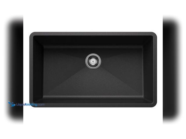 Lot 49-5548890 - Blanco PRECIS Undermount Granite Composite 32 in. Single Bowl Kitchen Sink in Anthracite Model # 440...