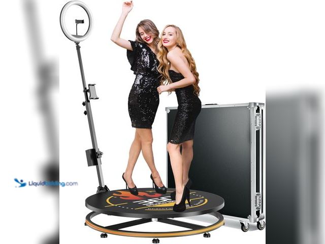 Lot 49-5469877 - 360 Photo Booth Machine with Software for Parties with Lightbox,APP Remote Control Automatic Slow Mo...