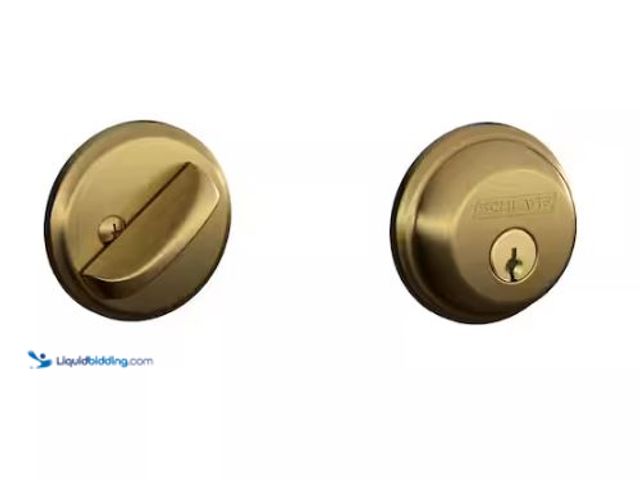 Lot 49-1573127 - Lot of (4) Schlage B62 Series Antique Brass Double Cylinder Deadbolt Certified Highest for Security ...