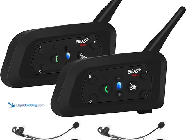 Lot 49-3528557 - EJEAS V6C Professional Football Referee Bluetooth Intercom, 2 People Wireless Bluetooth Headset with...