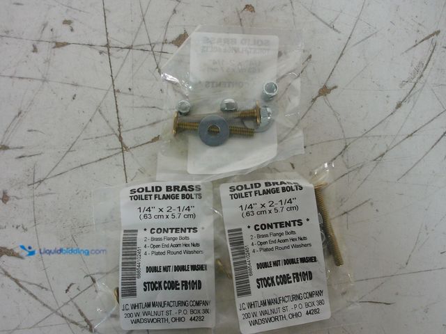 Lot 49-3617047 - Set of (50) Toilet Flange Bolt Set 1/4" x 2-1/4" - Model # FB101D -  Unused  Ref#BINS0611