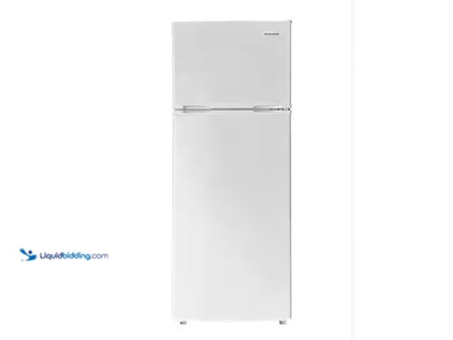 Lot 49-1623544 - Frigidaire 21.5 in. 7.5 cu. ft. Top Freezer Refrigerator in White, Model # EFR784-WHITE-6COM, Unused...