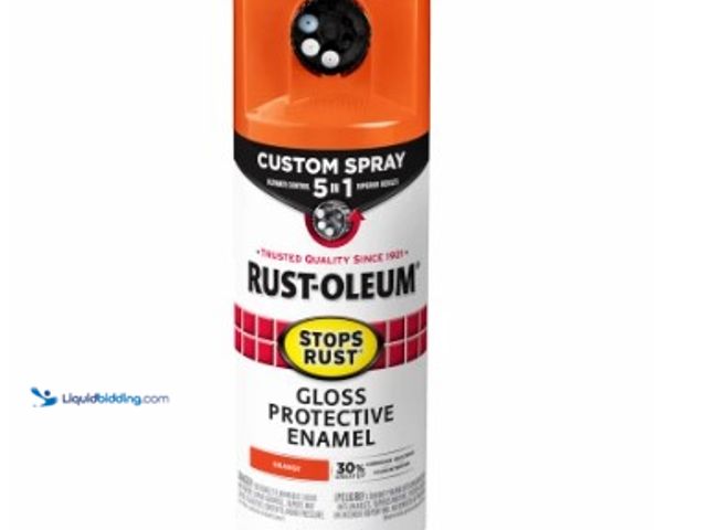 Lot 49-1628141 - Lot of (6) Rust-Oleum Stops Rust Custom Spray 5-in-1 Spray Paint, Gloss Orange, 12 Oz. Model: 102702...