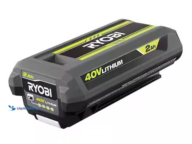Lot 49-3637850 - RYOBI 40V Lithium-Ion 2.0 Ah Battery, Model # OP4020A, Slightly used, Powers on. (NOTE: No box.)  Re...