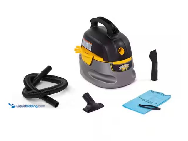 Lot 49-1547189 - Stinger 2.5 Gal. 1.75 Peak HP Small Shop Vacuum Wet Dry Vac with Filter Bag, Hose, Utility and Car N...