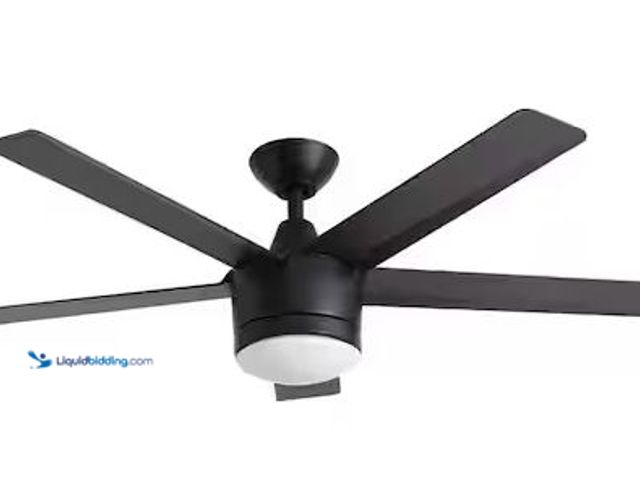 Lot 49-5452801 - Home Decorators Collection
Merwry 52 in. Integrated LED Indoor Matte Black Ceiling Fan with Light K...