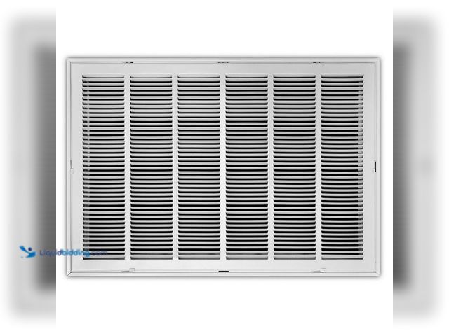 Lot 49-2024692 - Everbilt 30 in. x 20 in. Steel Return Air Filter Grille in White. Model # E190RF30X20. MSRP $75. Unu...