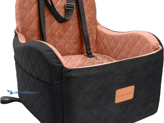 Lot 49-5581458 - Lealchum Dog Booster Car Seat for S/M Dogs Up to 35lbs,Soft 6in Elevated Cushion,Fits in Front/Back ...