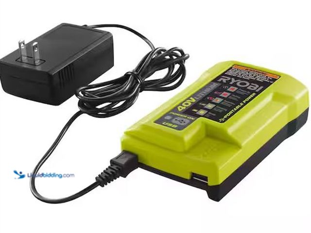 Lot 49-3530400 - RYOBI
40V Lithium-Ion Charger with USB Port Internet # 307973424
Model # OP403A
Store SKU # 10040...