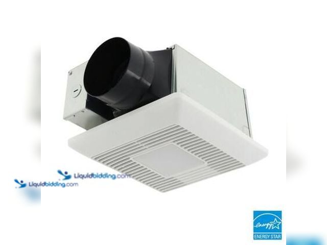 Lot 49-5581624 - Panasonic Whisper Mighty LED Pick-A-Flow 70-90CFM Ceiling/Wall ENERGY STAR Bathroom Exhaust Fan 9.5 ...