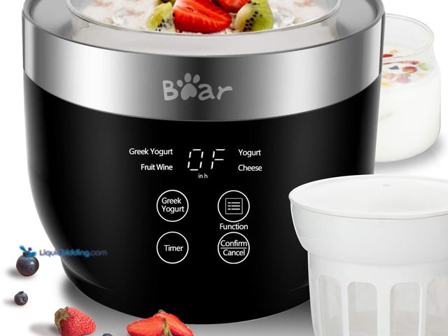 Lot 49-5487484 - Bear Yogurt Maker, Greek Yogurt Maker Machine with Strainer and Timer Control, Stainless Steel Inner...
