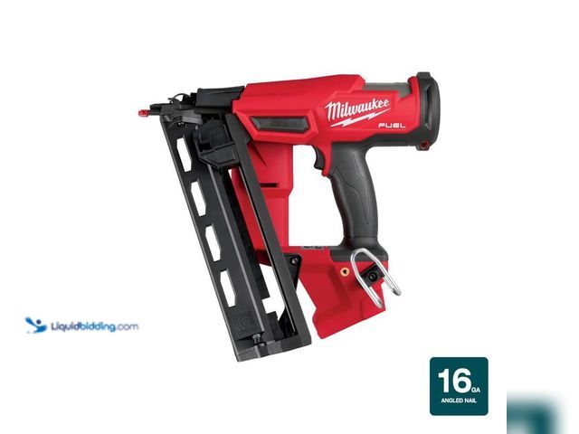 Lot 49-3564694 - Milwaukee M18 FUEL 18-Volt Lithium-Ion Brushless Cordless Gen II 16-Gauge Angled Finish Nailer (Tool...