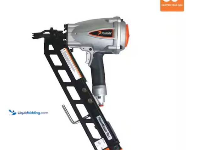 Lot 49-1624559 - Paslode Pneumatic 3-1/2 in. 30 degree Air Corded Power Master Plus Clipped-Head Framing Nailer Model...