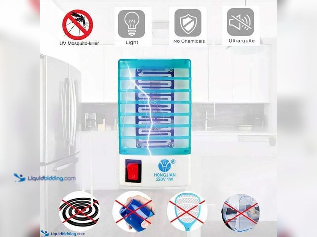 Lot 49-5388435 - Indoor LED Electric Mosquito/Bug Insect Zapper Trap Night Light 4.7"T x 2.6"W x 2"D - NEW -  Low pow...