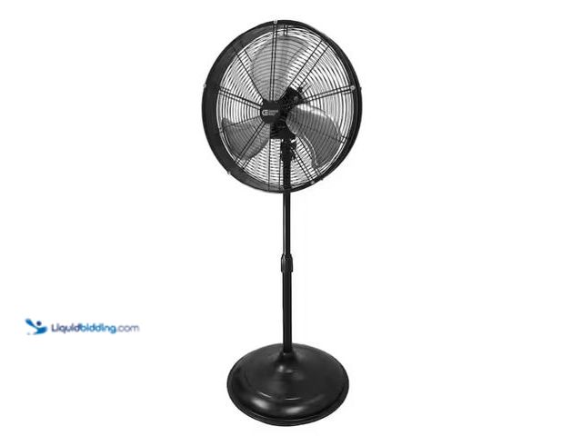 Lot 49-3431816 - Commercial Electric 20 in. Oscillating Pedestal Fan with Adjustable Height in Black, Model # SFSD1-5...