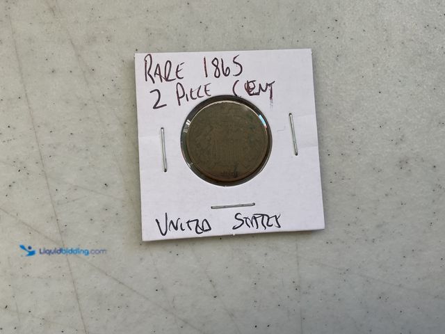 Lot 49-1804299 - RARE 1865 2 CENT PIECE US COIN