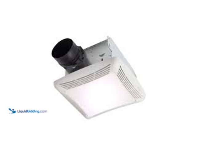 Lot 49-5461159 - Broan-NuTone 80 CFM Ceiling Bathroom Exhaust Fan with Light. Model # HB80RL. Unused