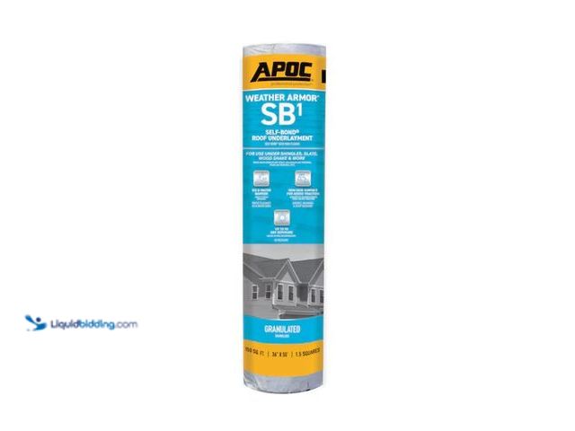 Lot 49-1567971 - Approx. (100) sq. ft. of APOC Self-Bond Ice and Water Shield Rubberized Asphalt Roof Underlayment, 3...