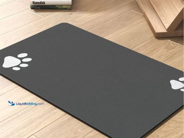 Lot 49-3432191 - Pet Feeding Mat-Absorbent Dog Mat for Food and Water Bowl-No Stains Quick Dry Water Dispenser Mat-Do...