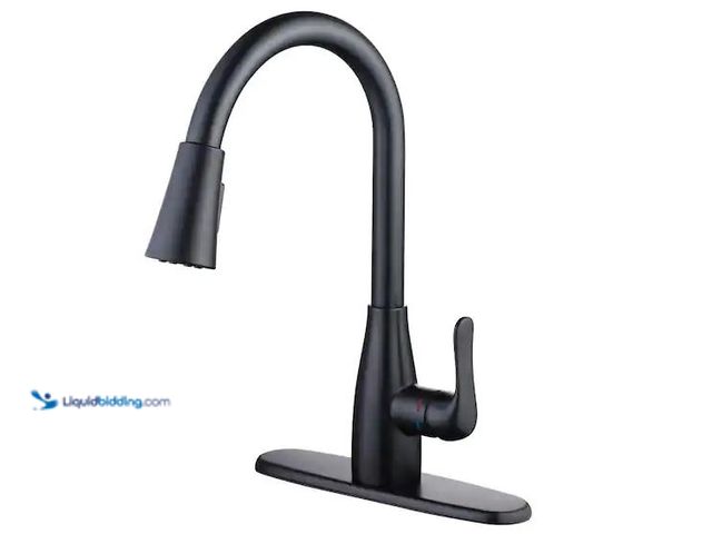Lot 49-5551856 - Glacier Bay
McKenna Single-Handle Pull-Down Sprayer Kitchen Faucet in Matte Black with TurboSpray a...