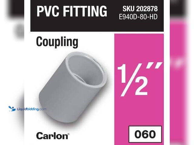 Lot 49-1629090 - Lot of APPROX (185) Carlon 1/2 in. Electrical PVC Standard Coupling, Model # E940D-80-HD, Unused.