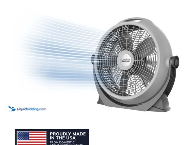 Lot 49-1627175 - Lasko WindMachine 20" Large Floor Fan with Pivoting Head for Whole Room Cooling, Portable Indoor 3-S...