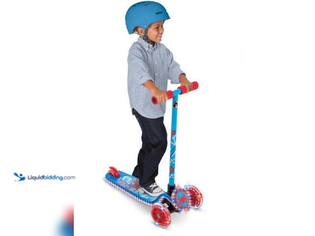 Lot 49-1627132 - Huffy Marvel Spidey & His Amazing Friends Light-Up Toddler Scooter, Ages 3+, Blue, Boys Model #25361...