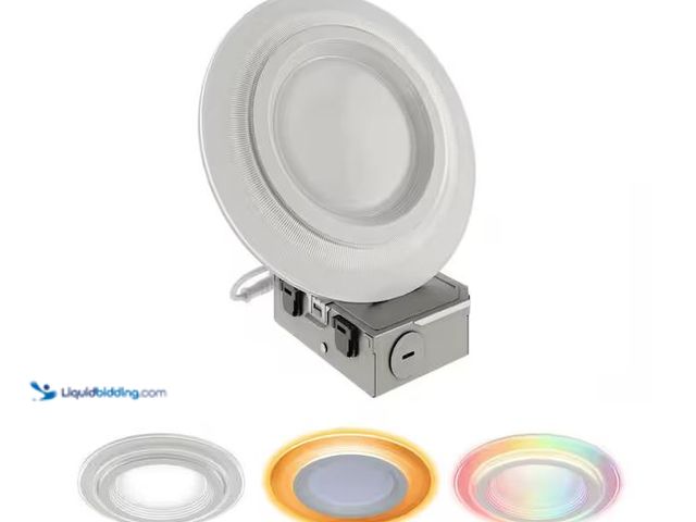 Lot 49-1576442 - Lot of (2) HALO RL Dual Zone 6 in. Smart Wi-Fi Canless Integrated LED Recessed Downlight Connected b...