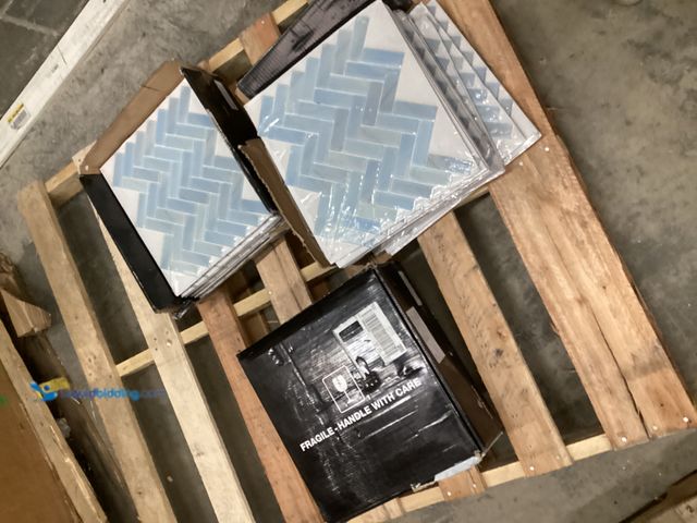 Lot 49-5454236 - Ocean Blue Wall Tile Backsplash. Item is Unused 3 cases
