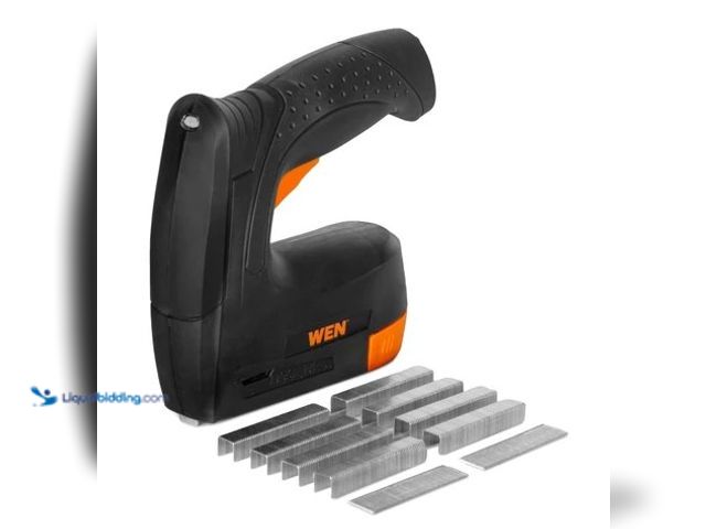 Lot 49-2004592 - WEN 4V Max Cordless 2-in-1 5/8-Inch Brad Nailer and T50 Crown Stapler with USB Charger, Model #49180...