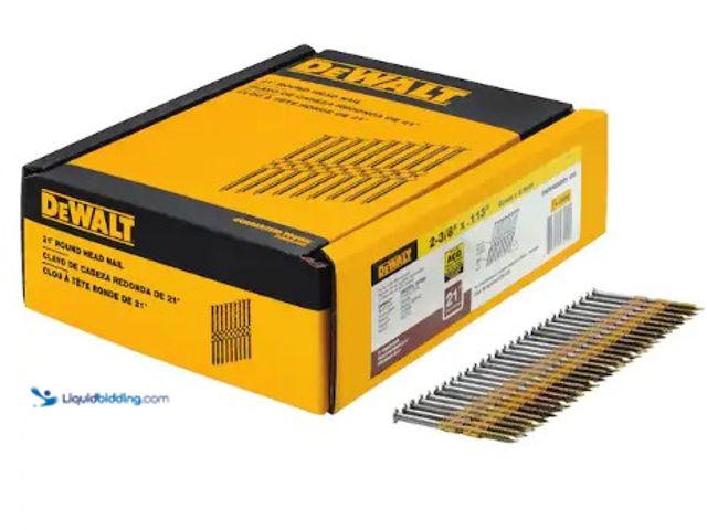 Lot 49-2025566 - DEWALT 2-3/8 in. x 0.113 in. Ring Shank Galvanized Metal Framing Nails 2000 per Box, Model # DWRHS8D...