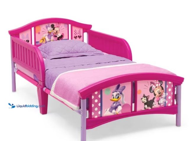 Lot 49-3564742 - Delta Children Plastic Toddler Bed - Minnie Mouse: Standard Crib/Toddler, Unupholstered, New.