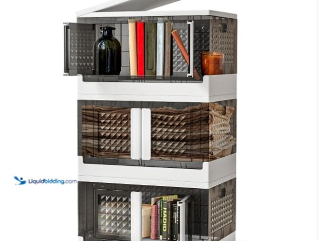 Lot 49-1569671 - Livluxe Closet Organizers and Storage, 8.4 Gal Storage Bins with Lids, 3 Pack, Collapsible, Stackabl...