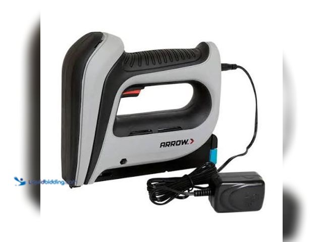 Lot 49-1629171 - Arrow T50DCD Cordless Staple Gun, Model # T50DCD, Unused, Has attachments, Powers on.  Ref#BIN0716