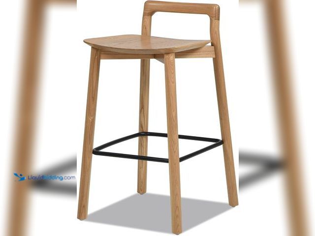 Lot 49-5543018 - Jennifer Taylor Home Sven 26.5" Modern Minimalist Low Back Wood Counter Stool, Natural Blonde Ash Wo...