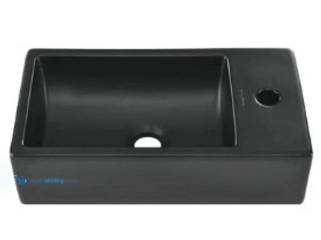 Lot 49-5459559 - 18 inch Ceramic Vanity Sink Top in Matte Black. Model #SM-VT318MB. Unused.