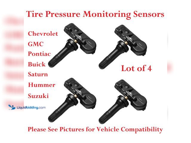 Lot 49-1616479 - Set of 4 TPMS Tire Pressure Monitoring Sensors for Chevy/GMC/Buick/Pontiac/Saturn/Hummer/Suzuki - NE...