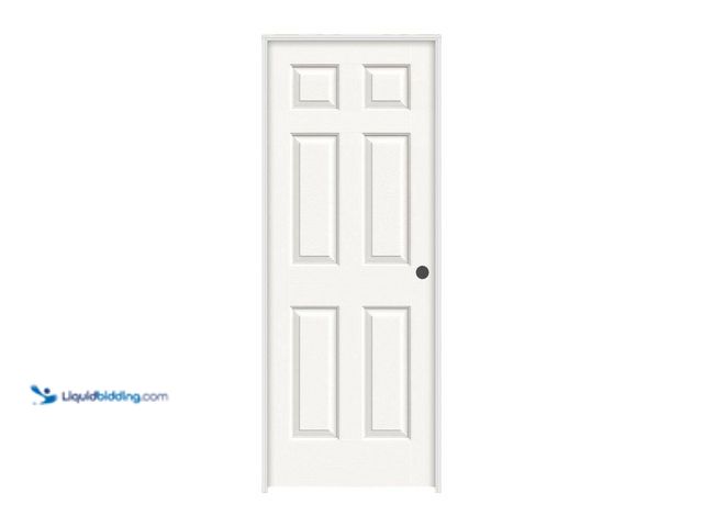 Lot 49-5552632 - JELD-WEN
24 in. x 80 in. Colonist White Painted Left-Hand Textured Molded Composite Single Prehung ...