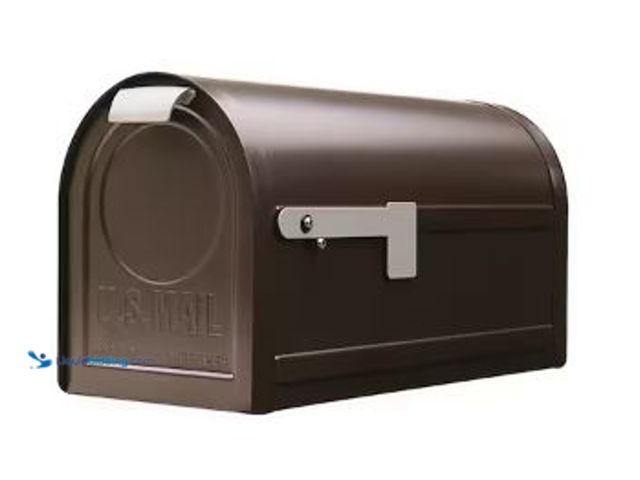 Lot 49-5436346 - Architectural Mailboxes Northpointe Venetian Bronze, Large, Steel, Post Mount Mailbox. Model # NM160...